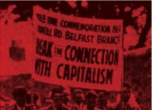 Banner of the Republican Congress, reading Break the Connection with Capitalism