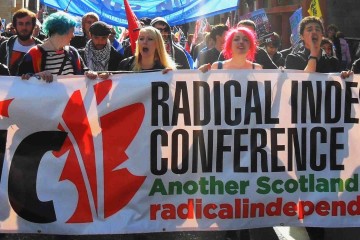 Radical Independence Campaign marching