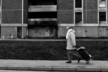 woman with shopping trolley