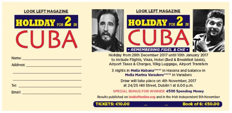 Ticket for Cuba Holiday Draw